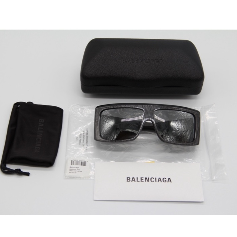 NEW BB0002S 003 UNISEX SHIELD SUNGLASSES BALENCIAGA BB0002S GREY - Picture 10 of 10